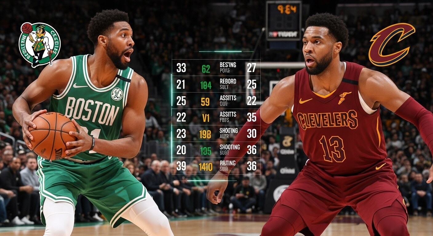 Complete breakdown of Boston Celtics vs Cleveland Cavaliers match player stats 2024–25